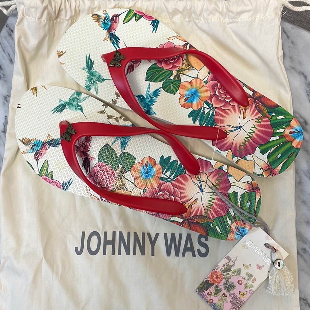 Johnny Was Andra Flip Flops 8 NWT